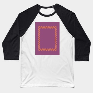 Wavy Lines - Orange Purple Baseball T-Shirt